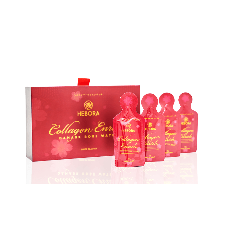 Nước uống Hebora Collagen Enrich Damask Rose Water ( 28 túi x 15ml )