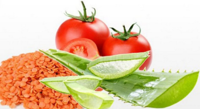 Công thức dưỡng da từ nha đam, đậu lăng đỏ và cà chua