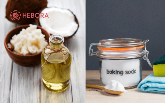 Làm trắng đầu gối hiệu quả với baking soda và dầu dừa
