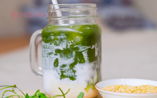 Nước đậu xanh rau má sữa dừa có béo không?